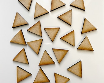 Triangle cutouts for mosaic, scrapbooking or decoration