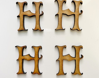 Letter H cutouts for scrapbooking or decoration