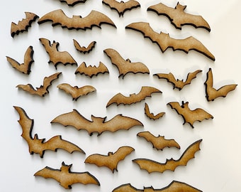 Bat shaped cutouts for scrapbooking or decoration