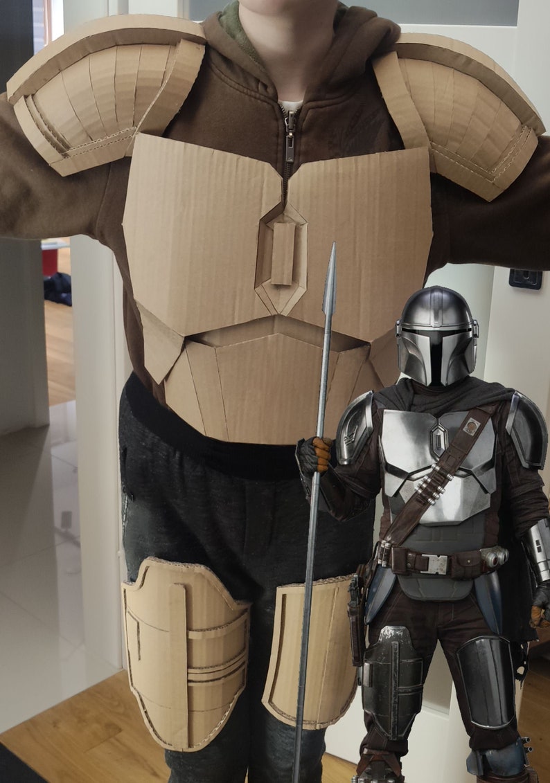 Mandalorian Beskar Armor Cardboard Templates Easy To Home Etsy