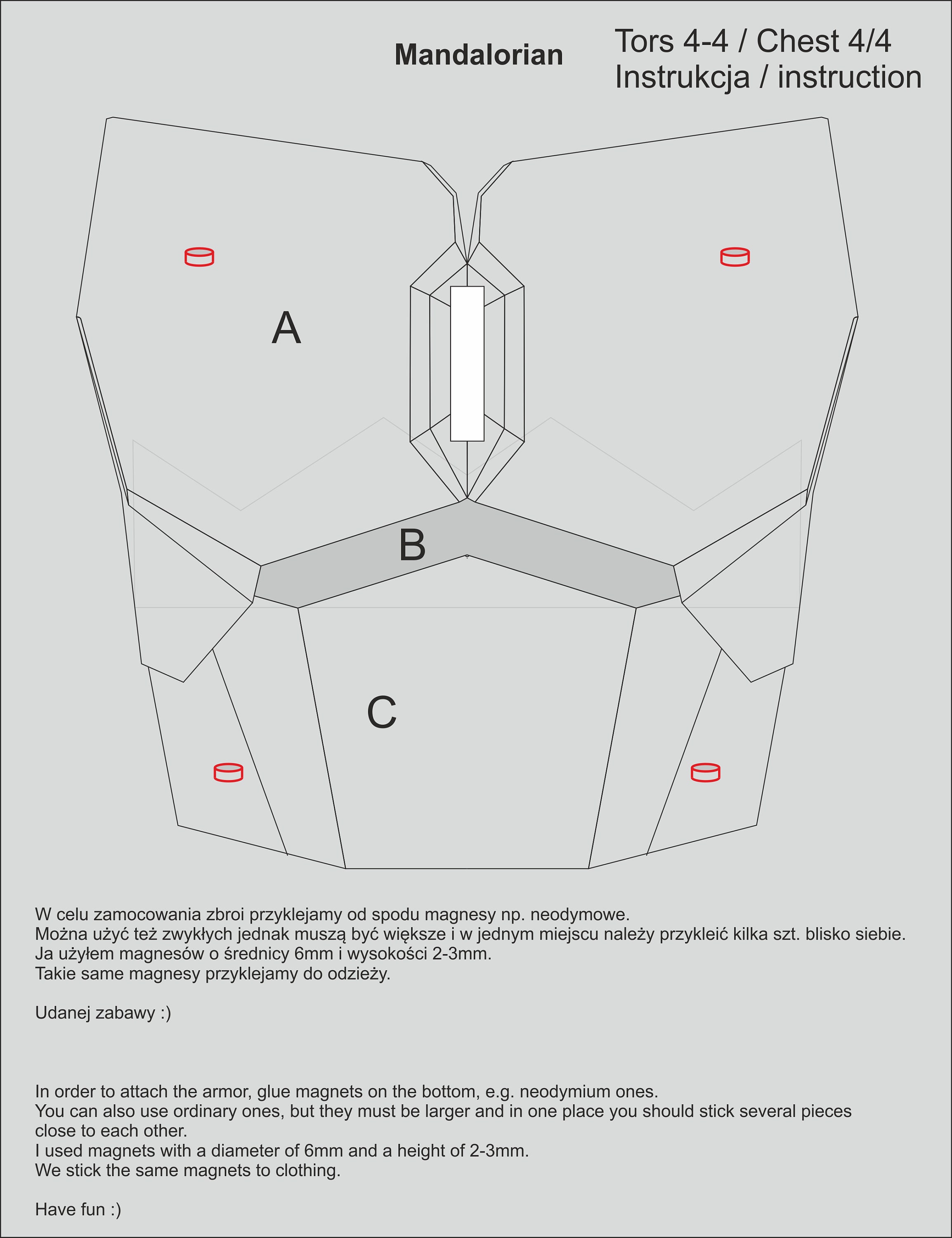 Mandalorian Chest Armor Template