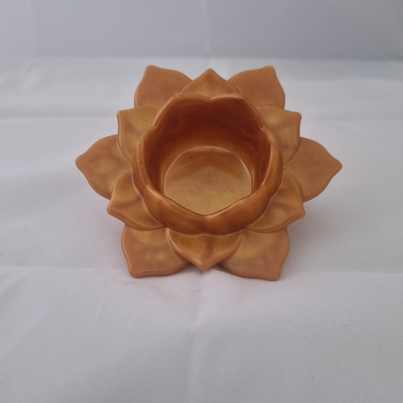 Handmade Resin Lotus flower candle holder Gold Etsy