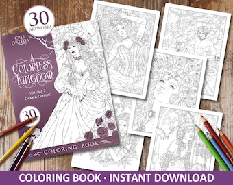 A Colorless Kingdom Vol 2 - Dark and Gothic PDF coloring book