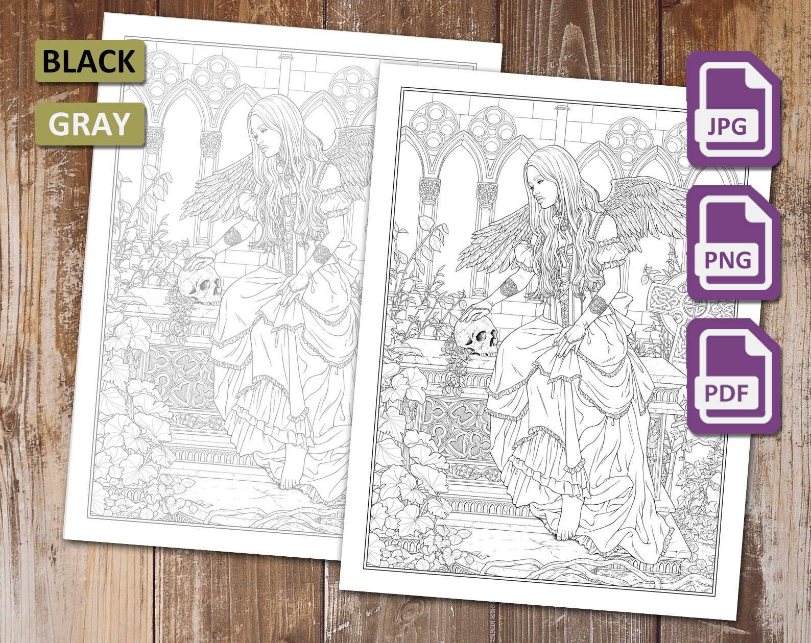 Coloring Pack 7 5 Adult Coloring Pages Printable Download - Etsy