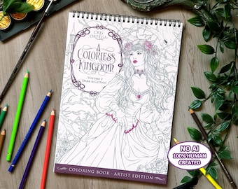 Coloring book Artist Edition | A Colorless Kingdom Vol 2 - Dark & Gothic | High quality printed | All ages