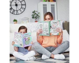 Cute Coloring Book PDF, Gift for Mom, Colouring Sheets Printable Adult Coloring Book Digital Download Floral Coloring Pages Quotes