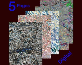 Abstract digital images for junk journals, smash books, glues books, and all other paper art forms