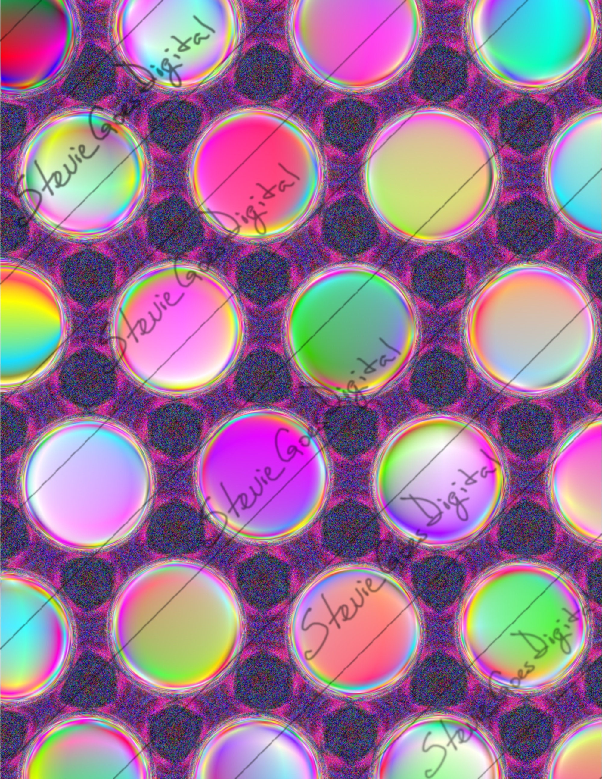 Bubble Circle Pattern Printable Digital 8.5 x 11 Letter Sized Etsy