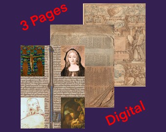 Bible Vintage And Antique Digital Ephemera Images For Collage Art Junk Journals Collection #1