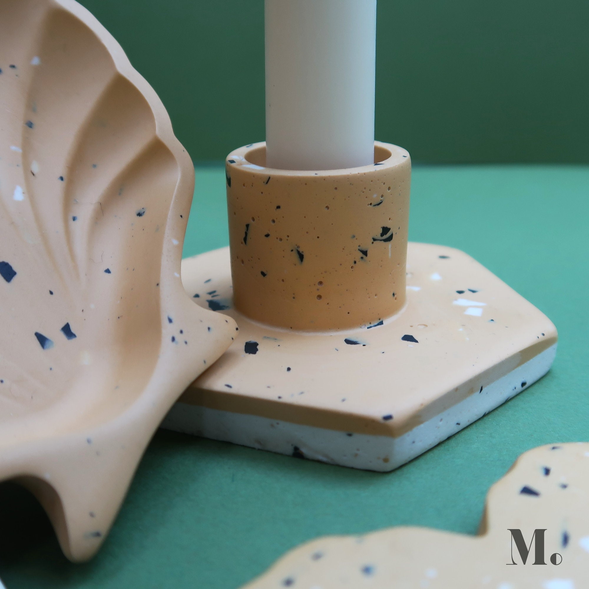 Jesmonite Candle Stick Holder Custom Made Handmade Etsy