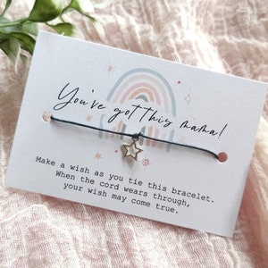 Sie haben diese Mama, neue Mutter Geschenk, Geschenk für Mütter, Positivität Wunsch Armband, Silber Bettelarmband, Dankbarkeit, Geschenk für sie