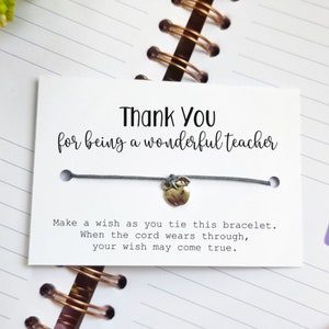 El mejor regalo para el maestro, gracias al maestro, clase de 2024, tarjeta de pulsera de deseos para los que terminan la escuela, regalo para el maestro DE LOS ESTUDIANTES