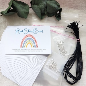Kit de bricolaje, Clase de 2024 Regalo para dejar la escuela Tarjeta de pulsera de deseos, Regalo para alumnos estudiantes, Universidad, Felicitación universitaria presente