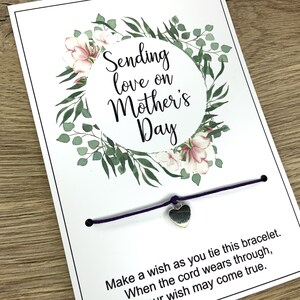 Deseos para el día de la madre, regalo para el día de la madre, pulsera para el día de la madre a distancia, pulsera, regalo para mamá, enviar amor en el día de la madre, tarjeta de regalo para mamá