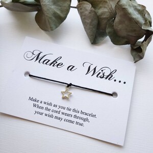 100x Pide un deseo Pulsera de la amistad Regalo de Navidad, Pulsera de agradecimiento con deseos, Joyería con dije de estrella de cadena, Pequeño detalle para mujeres y hombres
