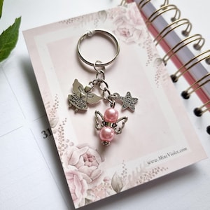 Llavero de ángel de la guarda, llavero para compañeros de trabajo, amigo invisible o regalo de Navidad para el mejor equipo, calendario de adviento o cajas de regalo