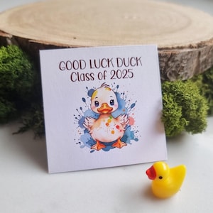 Good Luck Duck, Klasse von 2025 Schulabgänger Geschenk mit Karte, Andenken, Umarmung für Schüler Studenten Universität, College-Prüfungen gcse PTA Schüttgeschenke