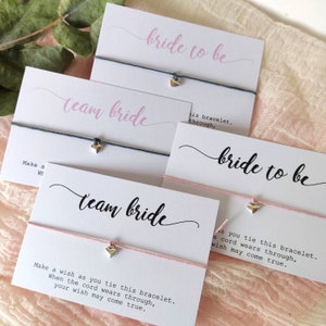 Junggesellinnenabschied, Junggesellinnenabschied, Team Braut Hochzeit Hen Party Bettelarmband, Brautjungfer Brautparty Vorschlag Armband Brautjungfer Braut TB.09