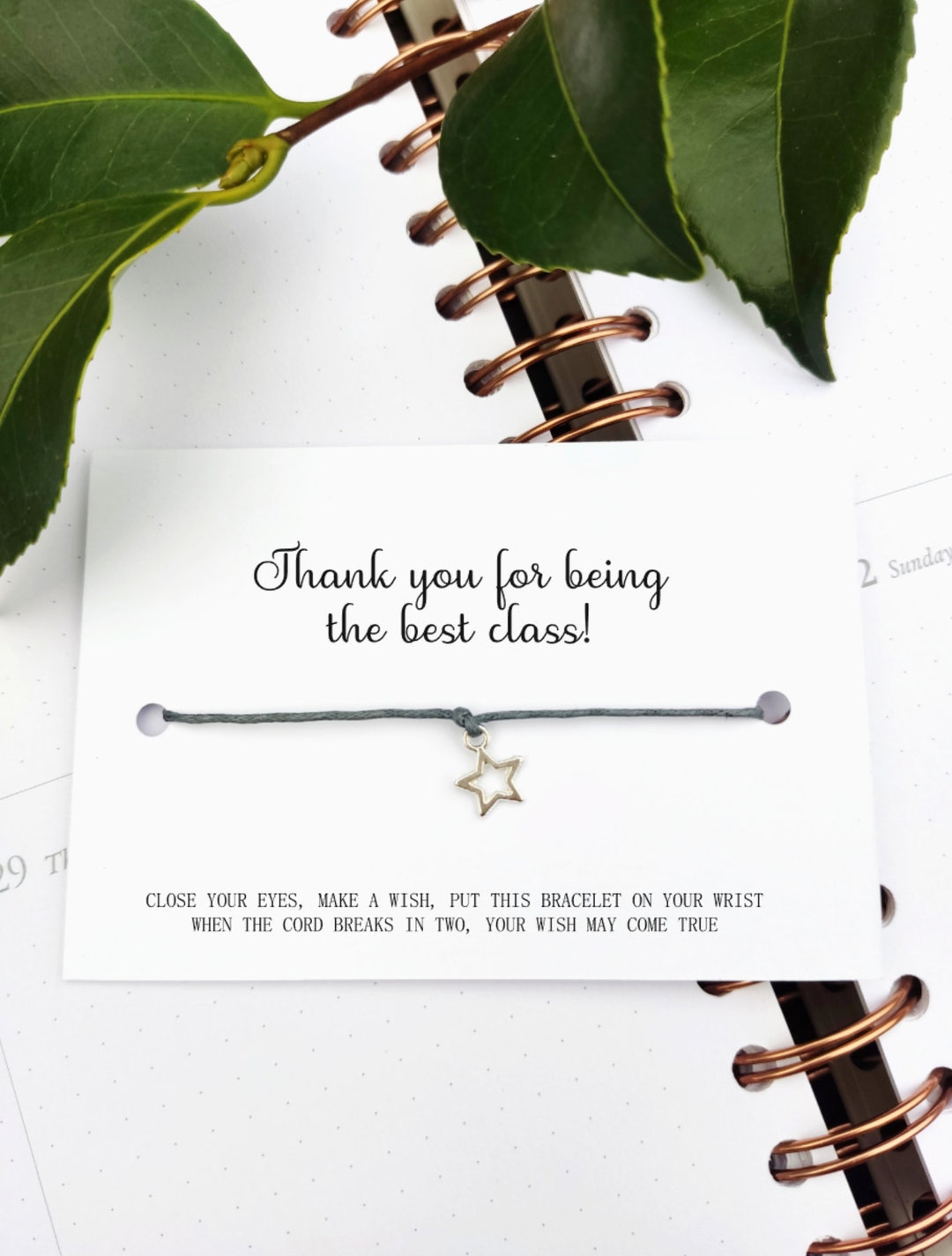 Class of 2024 School Leavers Gift Wish Bracelet Card, Gift for Pupils ...
