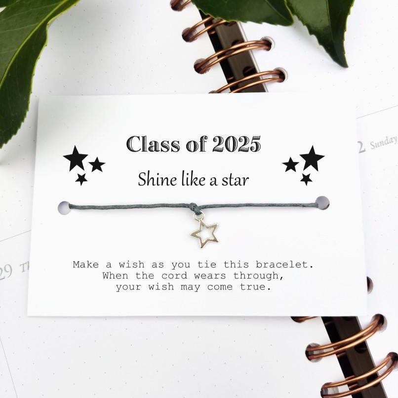 End of year student gifts, School leaver gift pupils students, Year 6, 11 leavers gift, Wish bracelet on card