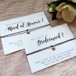 Brautjungfer Vorschlag Geschenk, Willst du meine Brautjungfer Karte sein, Brautjungfer Geschenke, Brautjungfer Armband, Blumenmädchen Armband, Hochzeit Geschenk