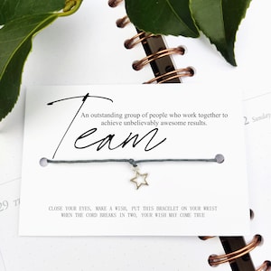 Team Anerkennung Armband, Danke für harte Arbeit Geschenk, Wunsch Armband, Geschenk für Mitarbeiter vom Vorgesetzten, Kleines Geschenk für Schüler Schüler