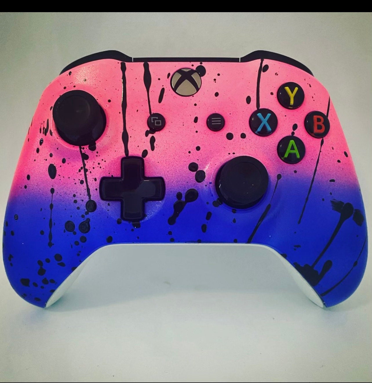 CUSTOM PAINTED Xbox One Controller Pink / Blue ombré paint Etsy