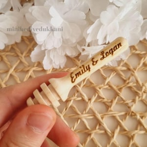 Personalized Wooden Honey Dipper – Wedding, Henna Night, and Special Event Favors