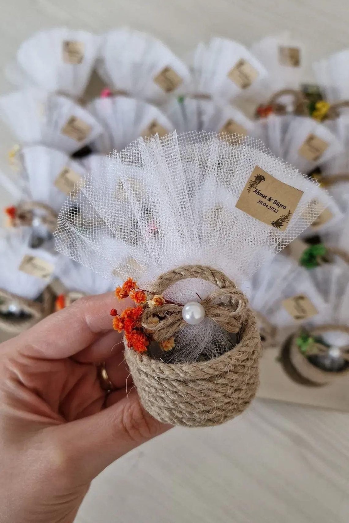 Wicker Basket Wedding Favor Wicker Gift Personalization Etsy
