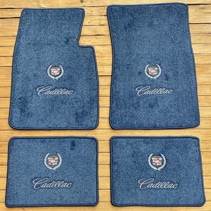 Fit For Cadillac Deville Coupe Conv. Hardtop Floor Mats Carpet 1965-70 Blue 4pcs