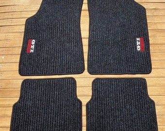 Fit For VW GOLF MK2 GTI 16V Floor mats carpet 4pcs - 1985-1992 ribbed black