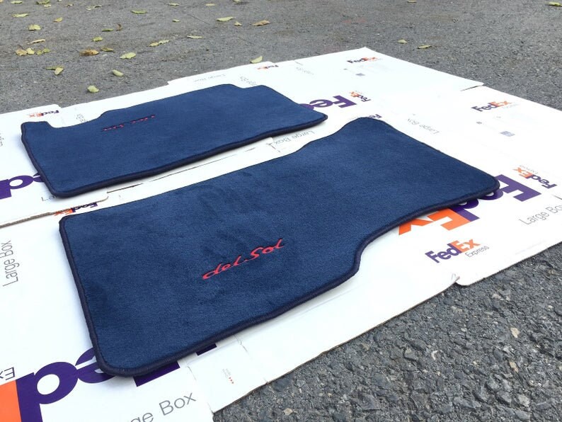 Juego De Alfombrillas De Coche Para Honda Civic Del Sol 1995-1997 - 2 Piezas, Tela Cutpile