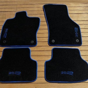 Tapis de sol en moquette pour VW MK8 Golf 20 R NOIR 2015/2017 4 pièces