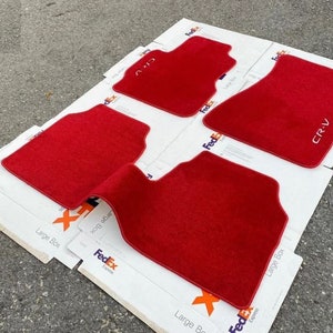 Fit For Honda CR-V CRV manual transmission Floor mats carpet Red 3 pcs 1997/2001