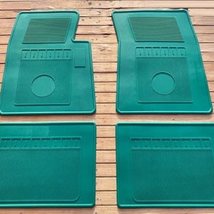 Fit For Cadillac Calais RUBBER mat carpet 4 seater 1965-1966 AQUA BLUE