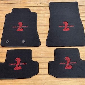 Fit For Ford Mustang Shelby GT 500 floor mat mats carpet Set of 4 2015-23 BLACK