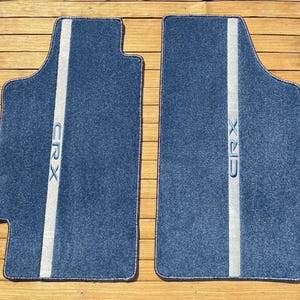 Fit For Honda Civic CRX EF SI Dohc Vtec Floor mats carpet Black Red Stripes Set
