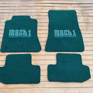 Fit For Ford Mustang Mach 1 floor mat mats carpet 4pcs  2015-2023 GREEN