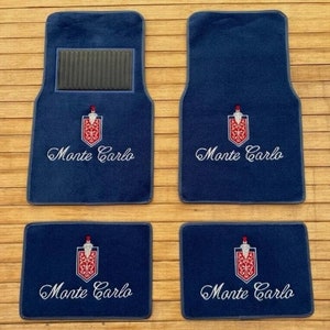 シボレー モンテカルロ フロアマット カーペット LS SS CL 1970-1988 ネイビーブルーに適合