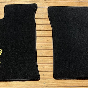 Apto para alfombrillas Mazda Miata MX5 2Dr, alfombra negra, letra amarilla 1990-1997