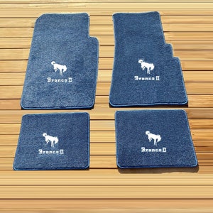 Fit For Ford Bronco Floor Mats Carpet Blue set of 4 1984-1990