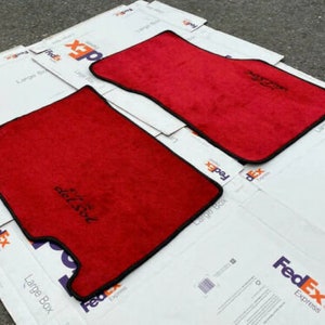 Fit For 1993-1994 Honda Civic Del sol Tailored Floor mats carpet Red LHD 2 SEATER