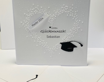 Glückwunschkarte  Abitur / Fachoberschule / Bachelor / Master / Examen Diplom Stationsleitung Magister * auf Wunsch personalisiert *