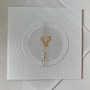 Cartolina di Natale nobile amorevole * piccolo alce */ personalizzabile / biglietto d'auguri / Natale / Cartolina di Natale XMAS / Auguri di Natale dell'Avvento