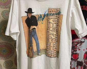 vintage dédicacé, T-shirt Mark Chestnutt, très grand unisexe