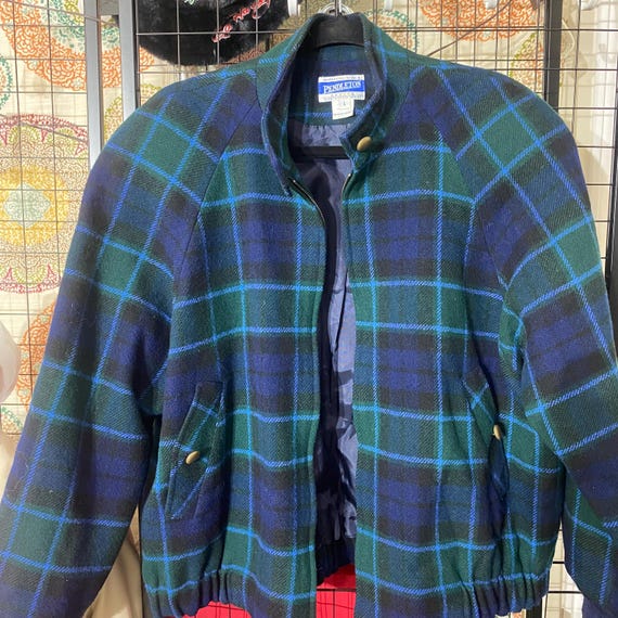 Pendleton wool Harrington jacket Vintage Womans L… - image 9