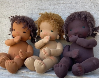 Waldorf style 16 inch baby doll Made to order Steiner dolls Poupee Puppen