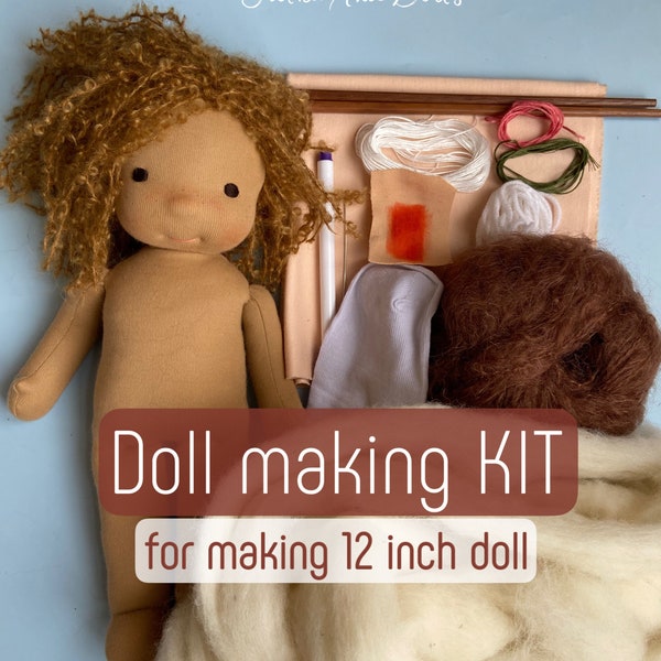 Doll making KIT - 12 inch  Waldorf style doll
