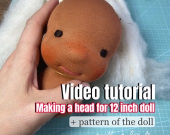 Waldorf Doll Head Sewing Tutorial – 12 Inch Doll PDF Pattern + Step-by-Step Video