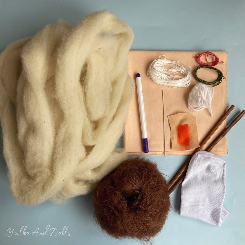 Doll making KIT 12 inch Waldorf style doll immagine 3